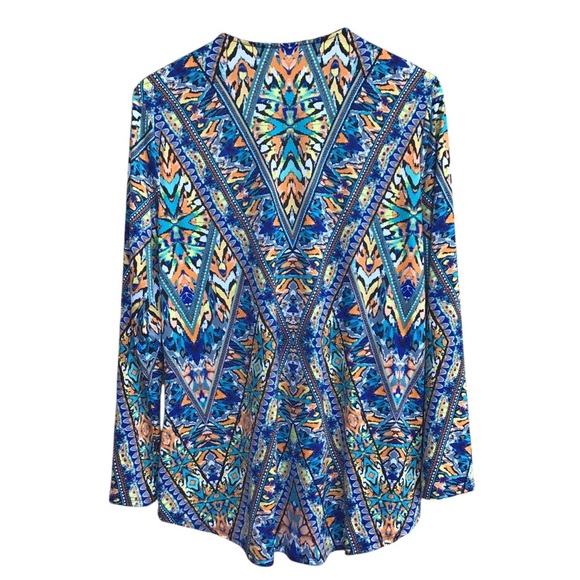 Bar 111 Monarchy Printed Lace Up Tunic Cover Up - Picture 2 of 9